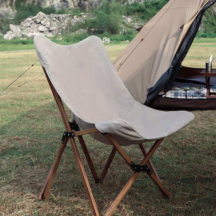 Experience Ultimate Comfort with Our Folding Wooden Camping Chair