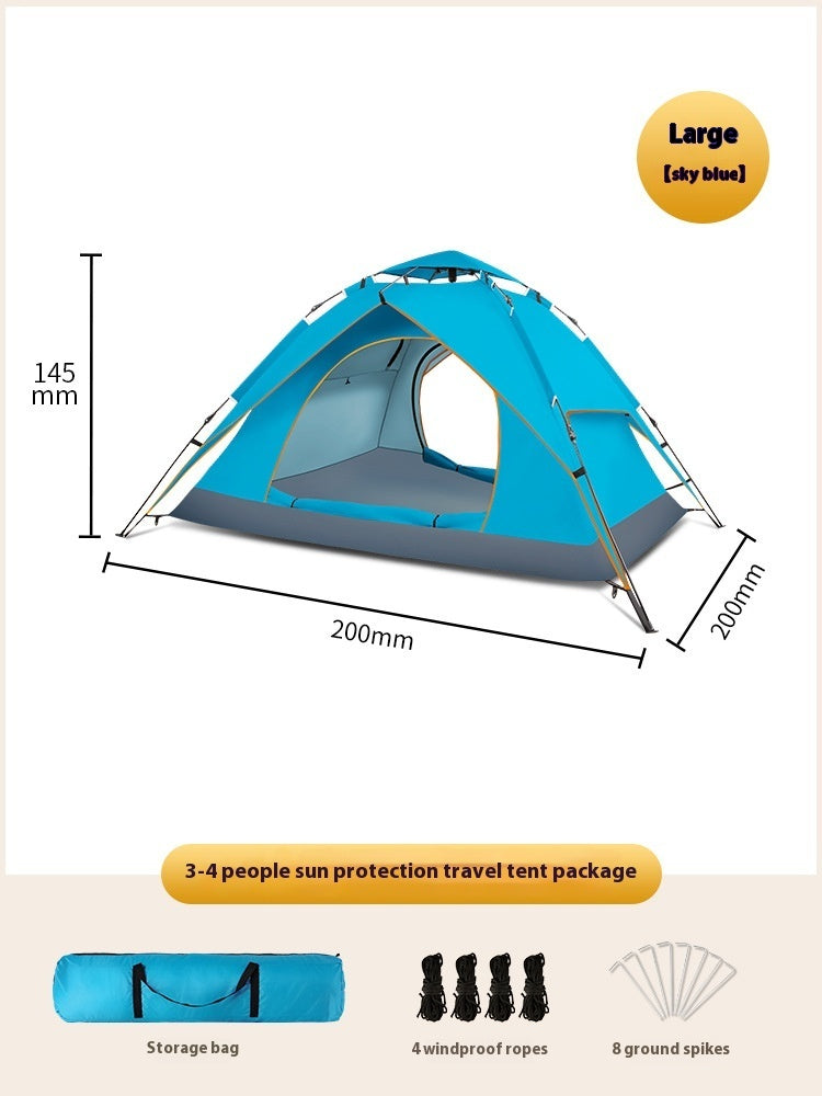Discover the Ultimate 3-4 People Oxford Cloth Camping Tent for Your Outdoor Adventures!