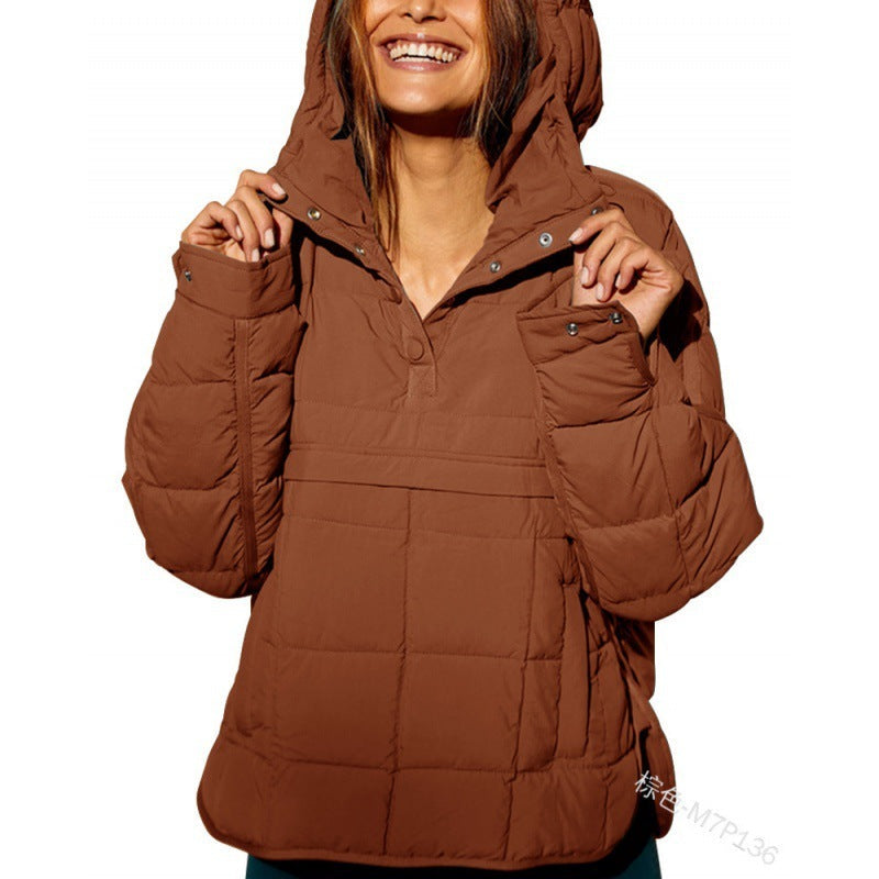 Stay Warm and Stylish with Our Warm Hoodie Down Jacket for Women