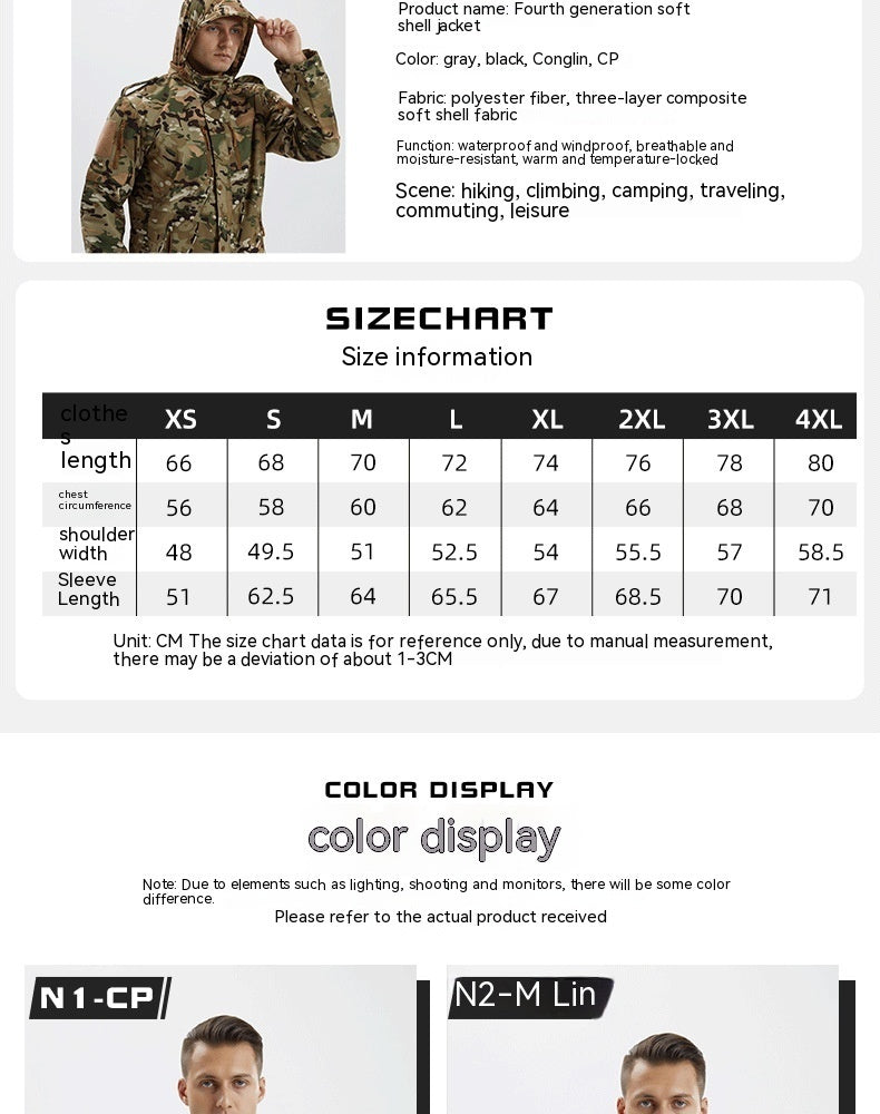 Men's Jacket Camouflage Shell Jacket