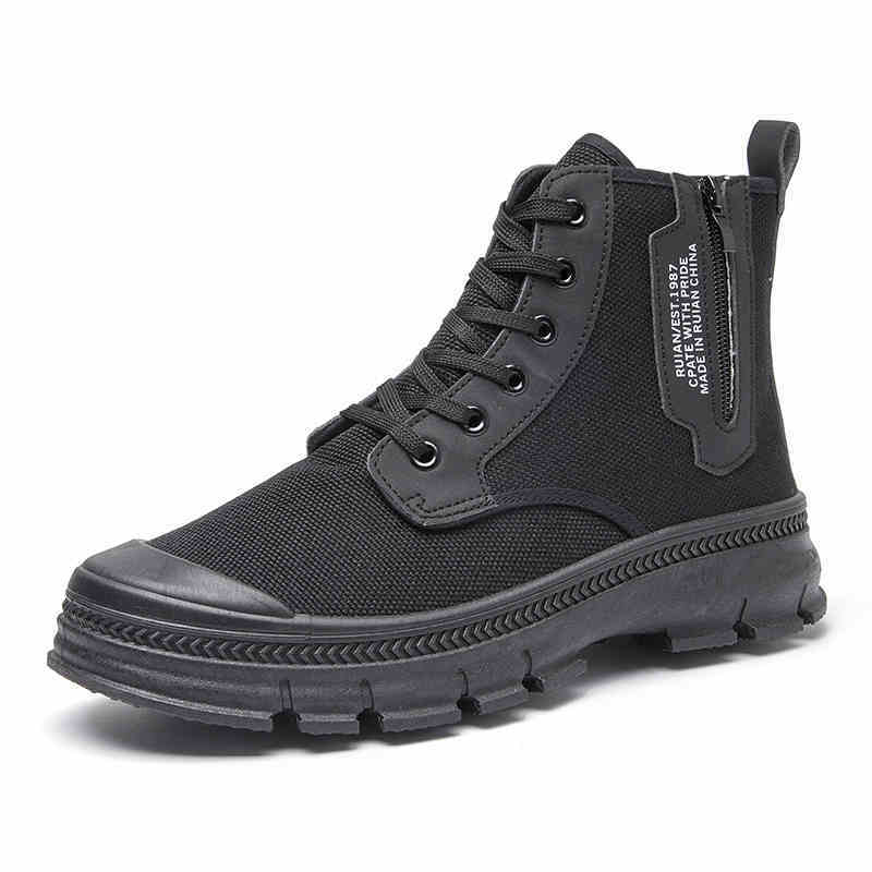 Men's Side Zipper Work Shoes