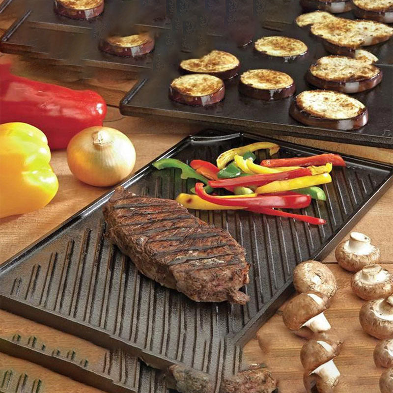 Camping Cast Iron Striped Skillet