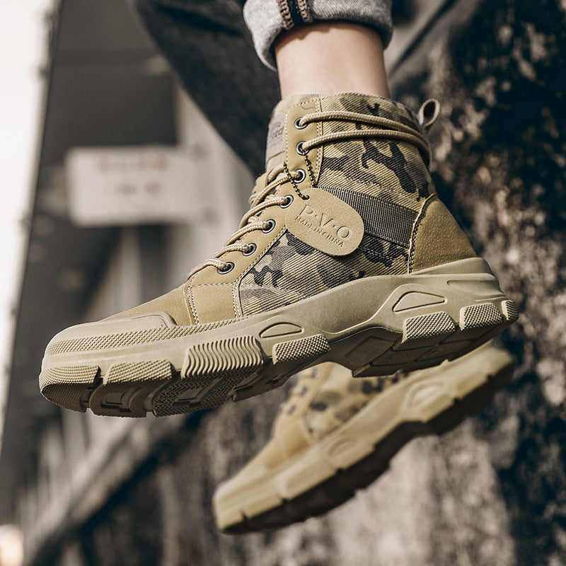 New Canvas High-top Hiking Boots