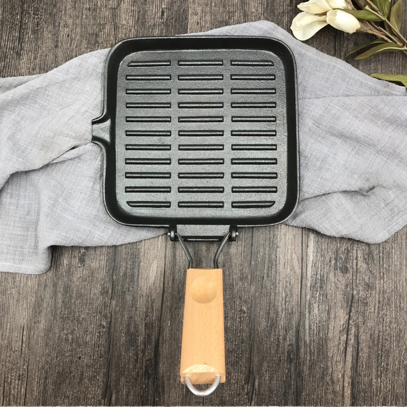 Camping Iron Steak Skillet Folding Pan