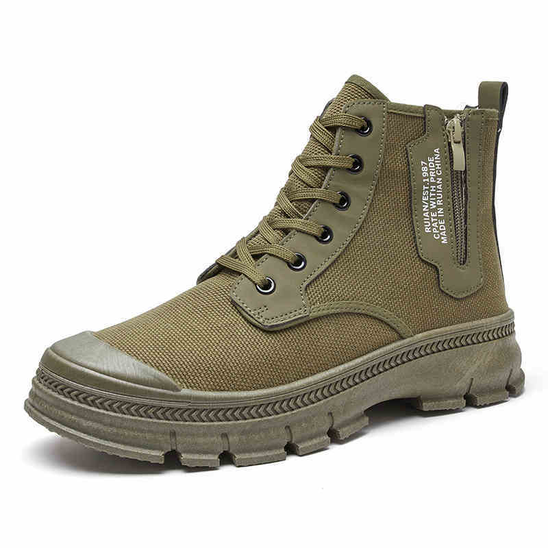 Men's Side Zipper Work Shoes