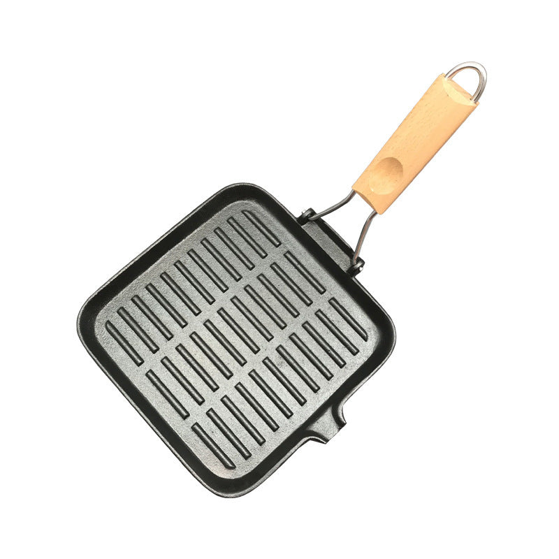 Camping Iron Steak Skillet Folding Pan