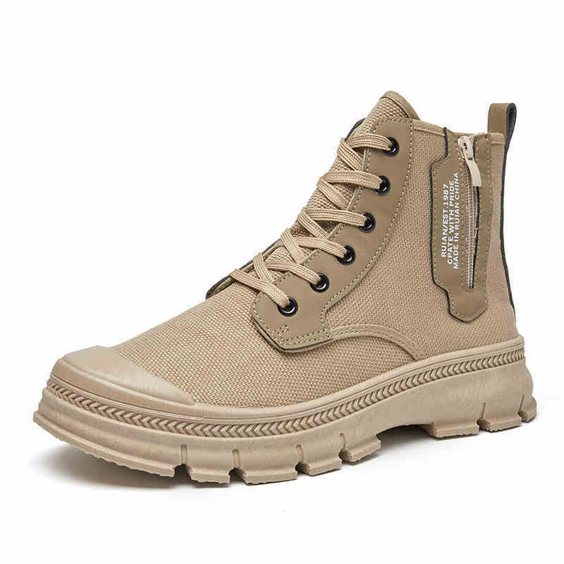 Men's Side Zipper Work Shoes