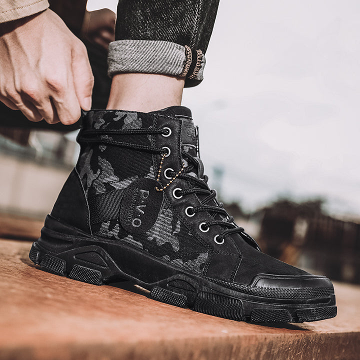 New Canvas High-top Hiking Boots