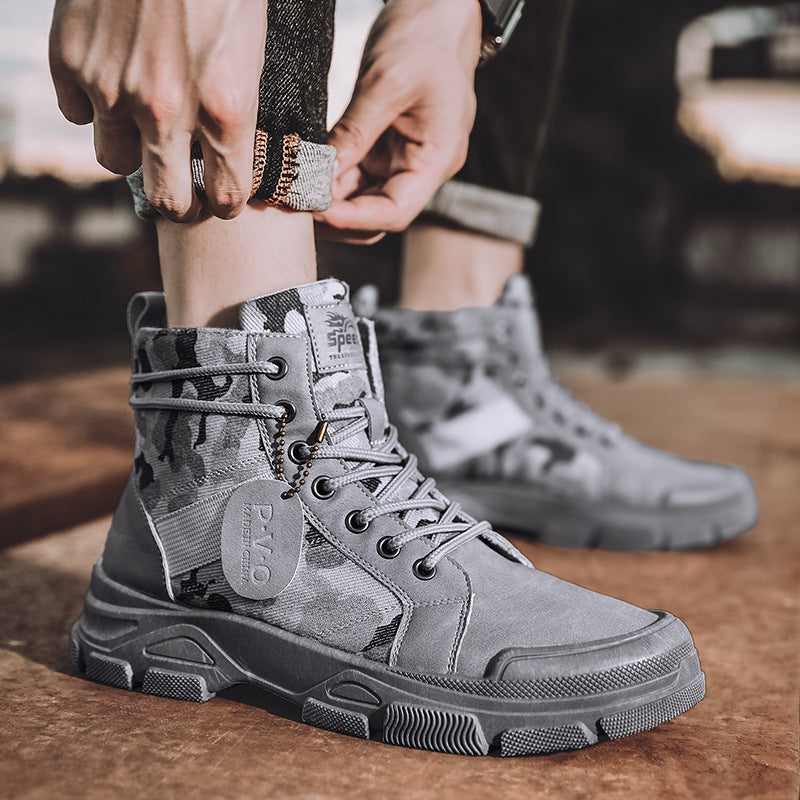 New Canvas High-top Hiking Boots